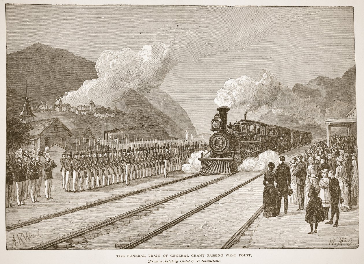 Le train funéraire du général Grant passant par West Point, d