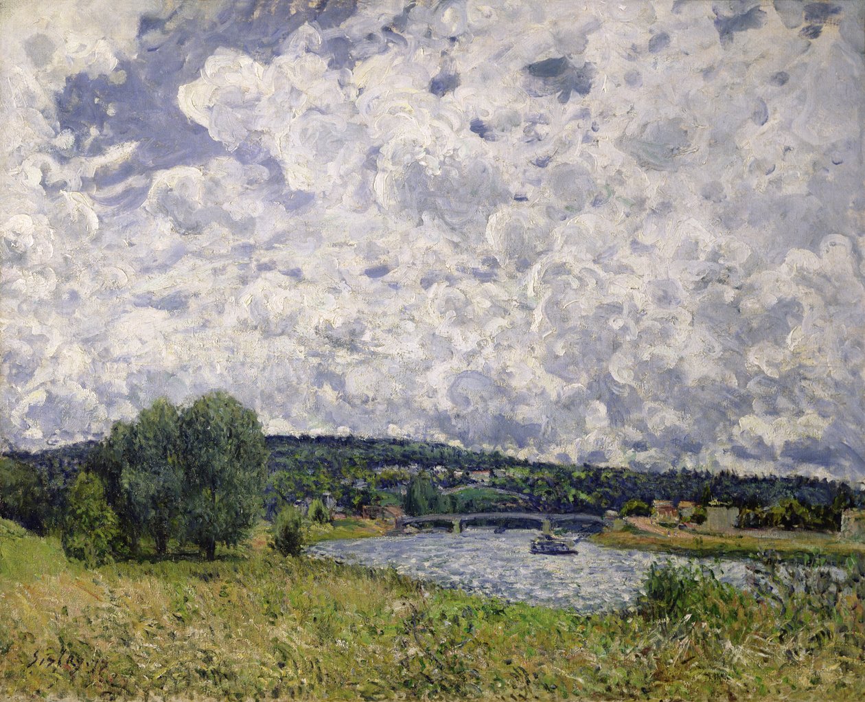 La Seine à Suresnes, 1877 - Alfred Sisley