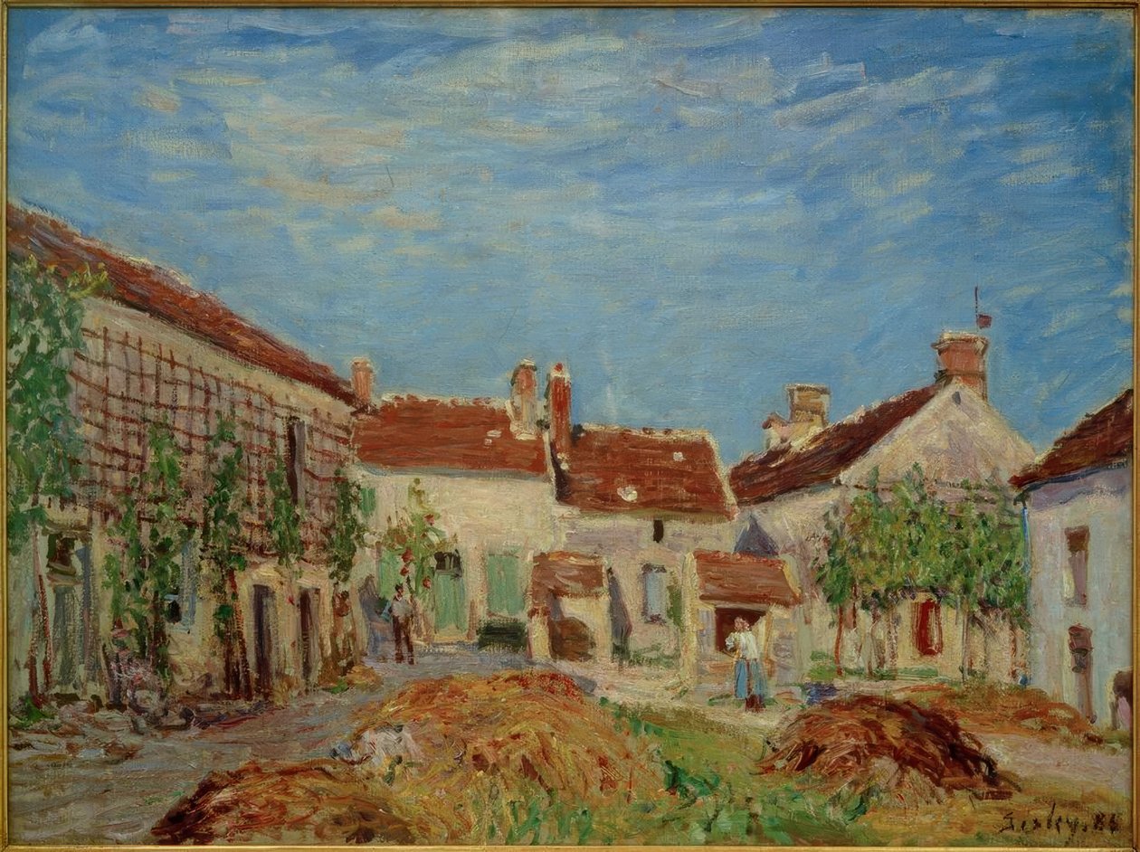 Une cour aux Sablons - Alfred Sisley