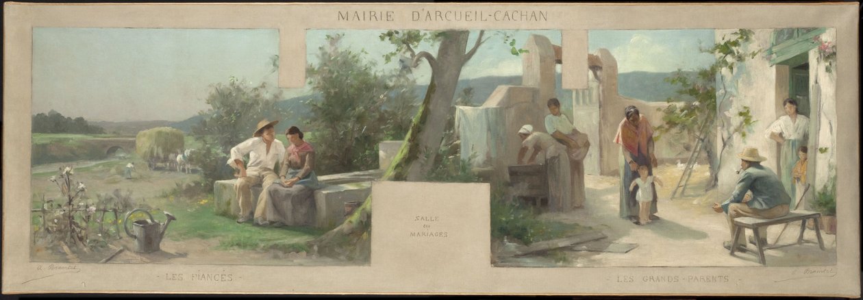 Les mariés, les grands-parents - Alfred Henri Bramtot