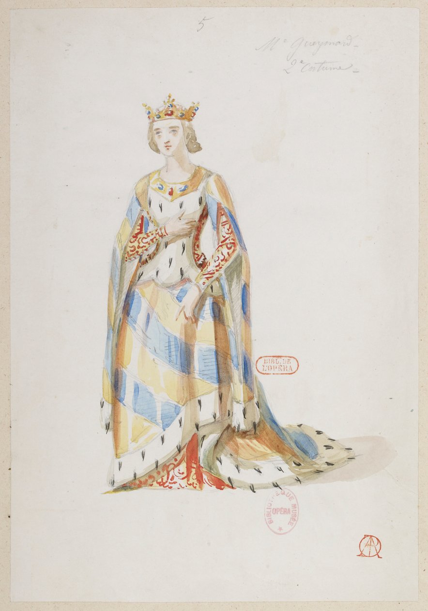 Halévy - La magicienne - maquettes de costumes par Alfred Albert - 05. Mme Gueymard, 2e costume - Alfred Albert