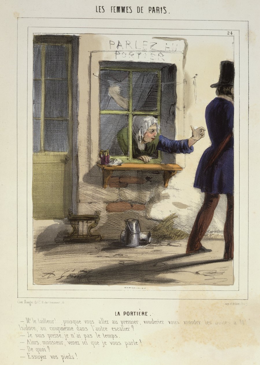 La Concierge, de Les Femmes de Paris, 1841-42 - Alfred Andre Geniole