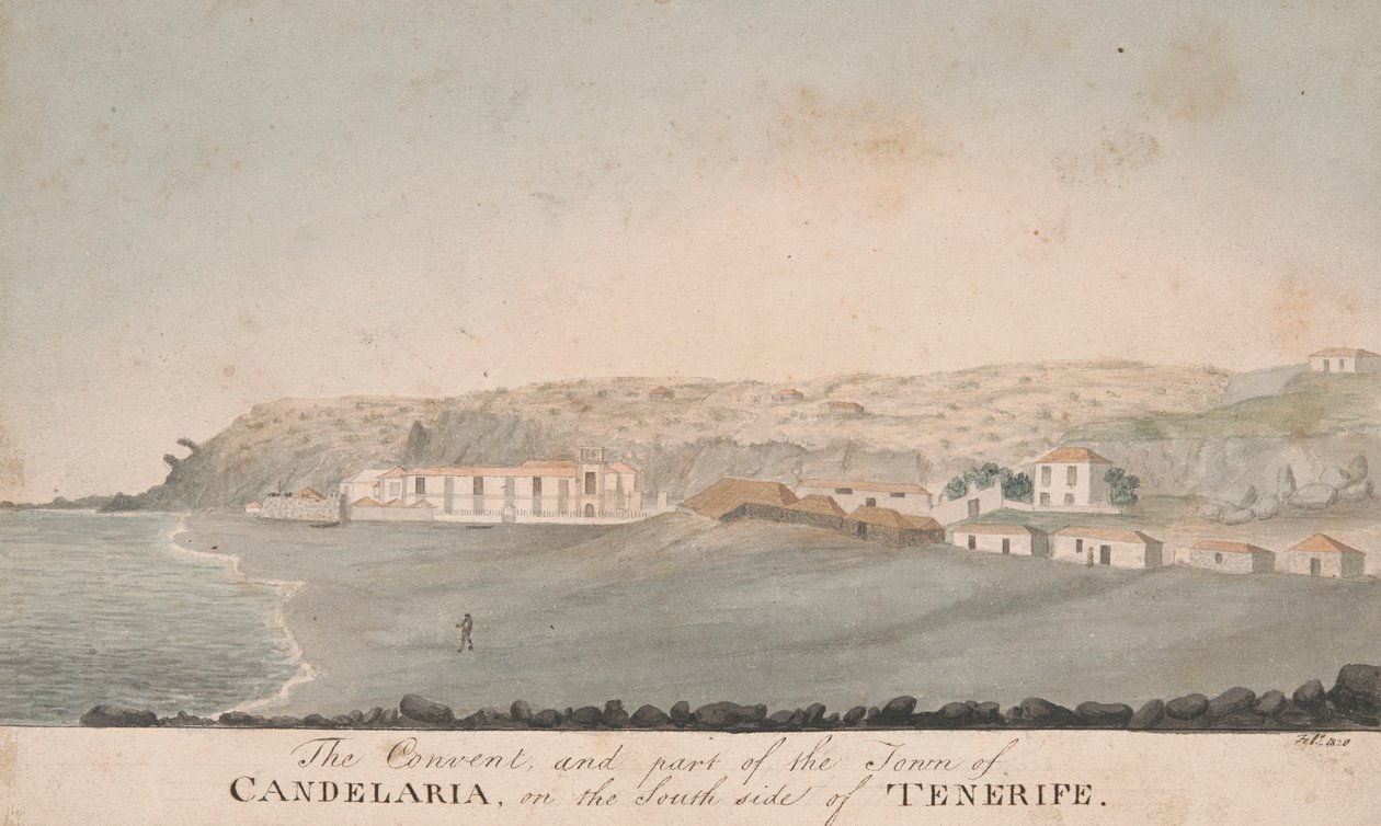 Le couvent et une partie de la ville de Candelaria, sur le côté sud de Tenerife - Alfred Diston