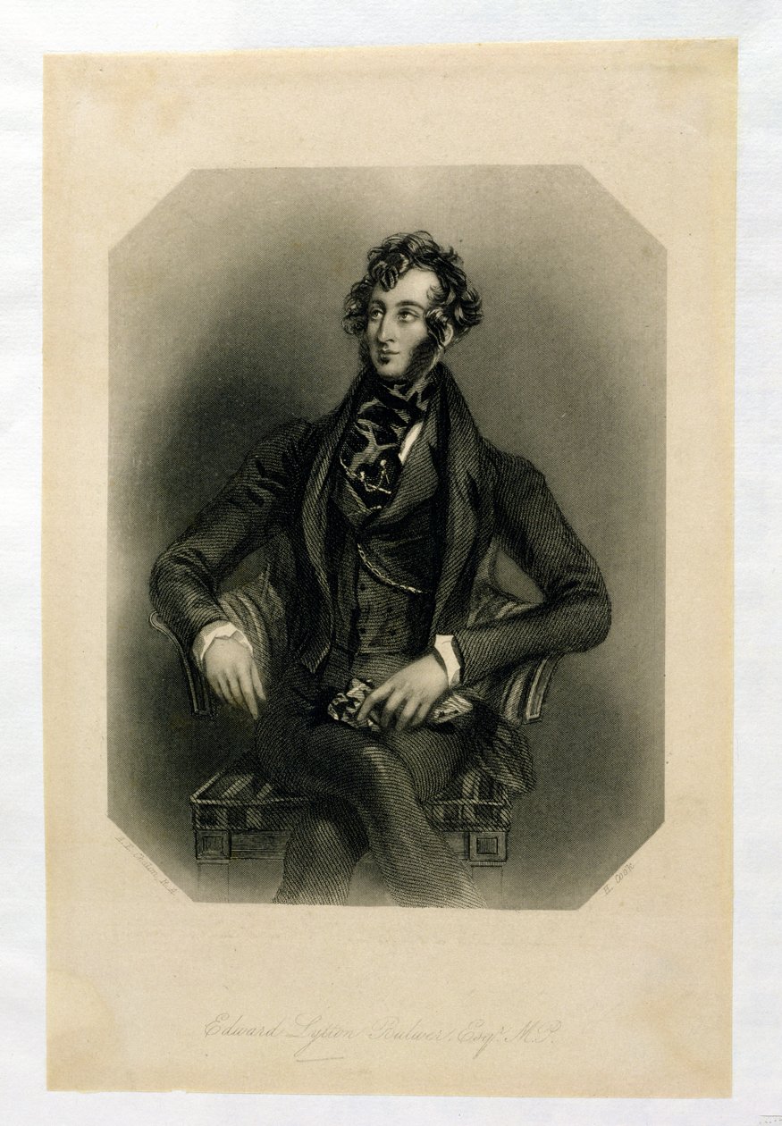 Edward Lytton Bulwer (1803-73), gravé par H. Cook - Alfred Edward Chalon