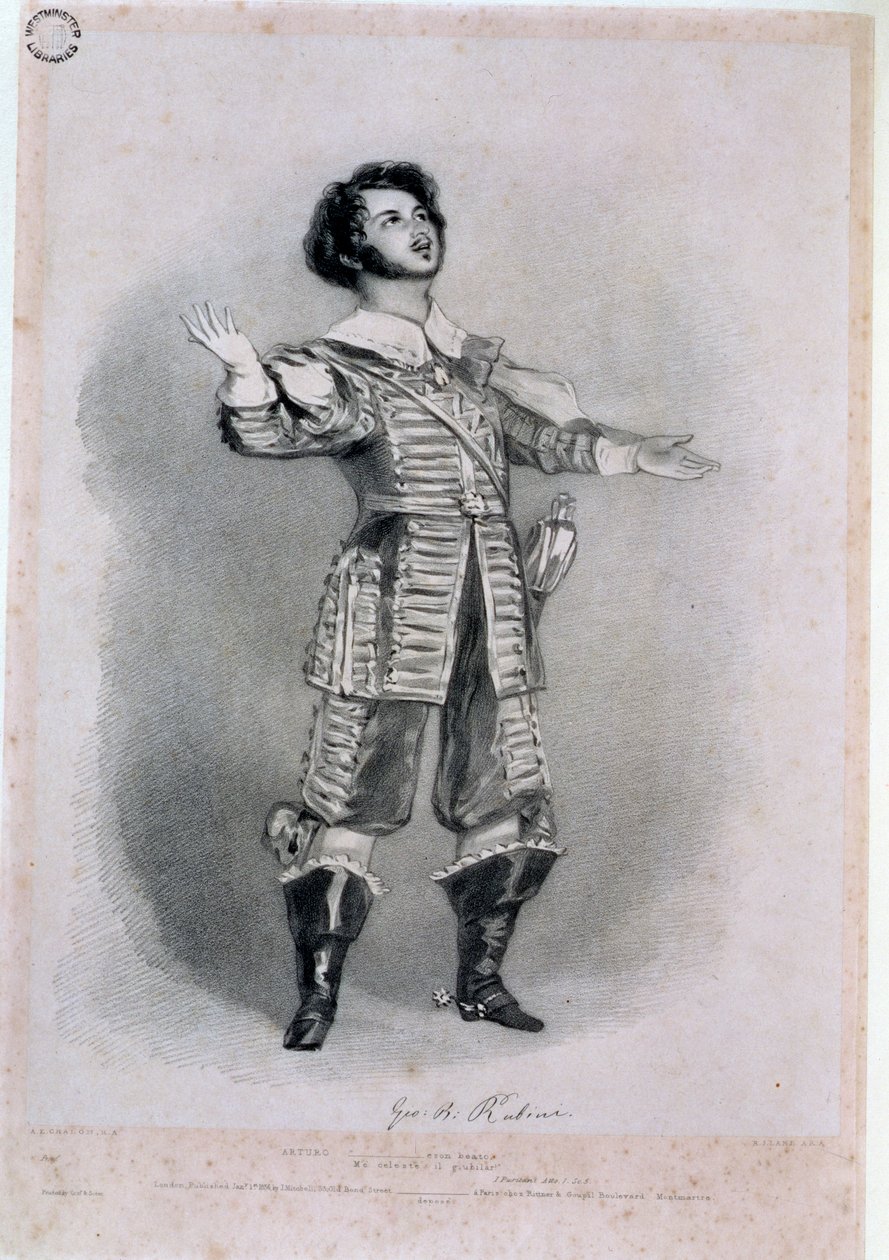 Giovanni Battista Rubini (1794-1854) en Arturo dans 