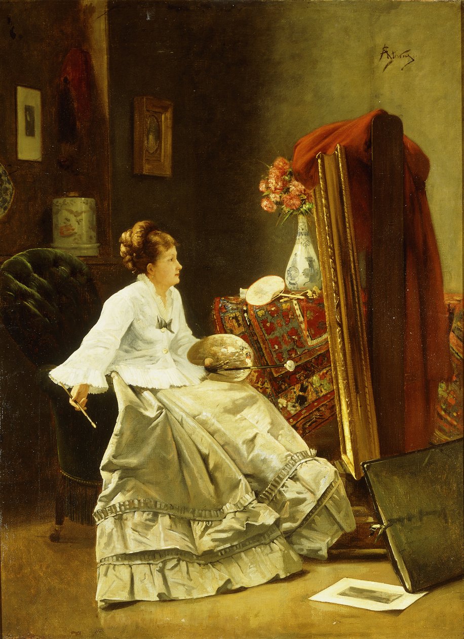Artiste au travail - Alfred Emile Stevens