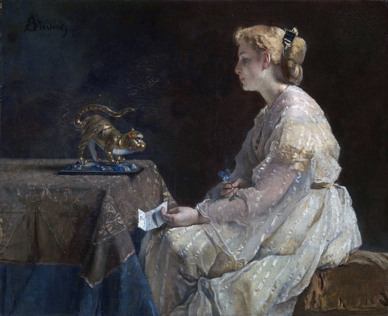 Le présent - Alfred Emile Stevens