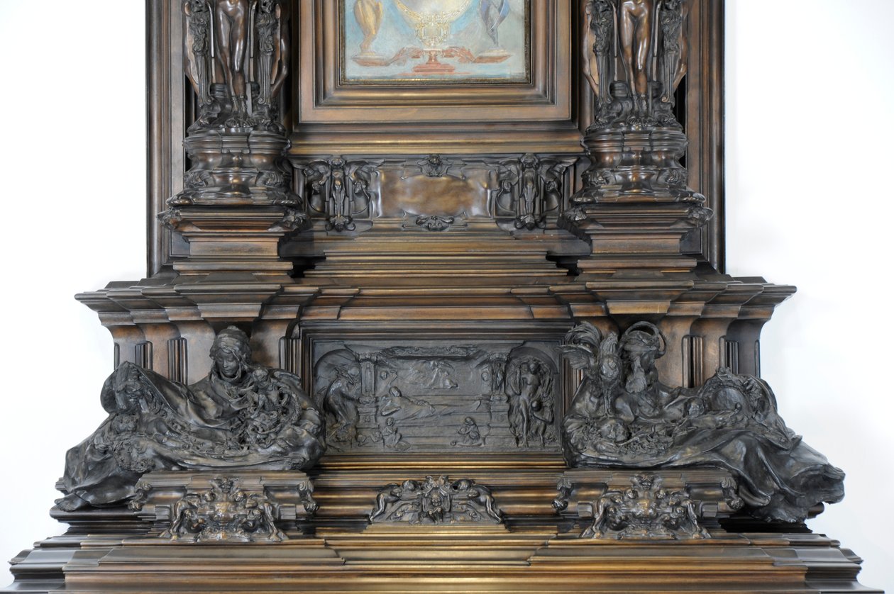 Détail de la cheminée Sam Wilson, vers 1908-14 - Alfred Gilbert