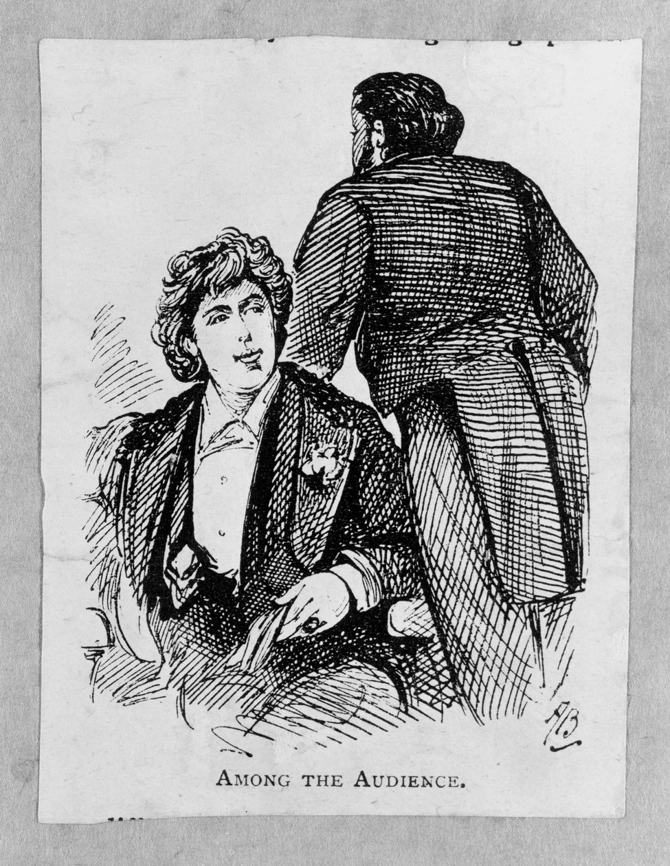 Oscar Wilde (1854-1900) parmi le public - Alfred Gish Bryan