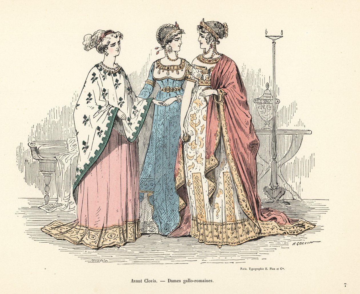Costumes des femmes gallo-romaines avant le règne de Clovis I - Alfred Grevin