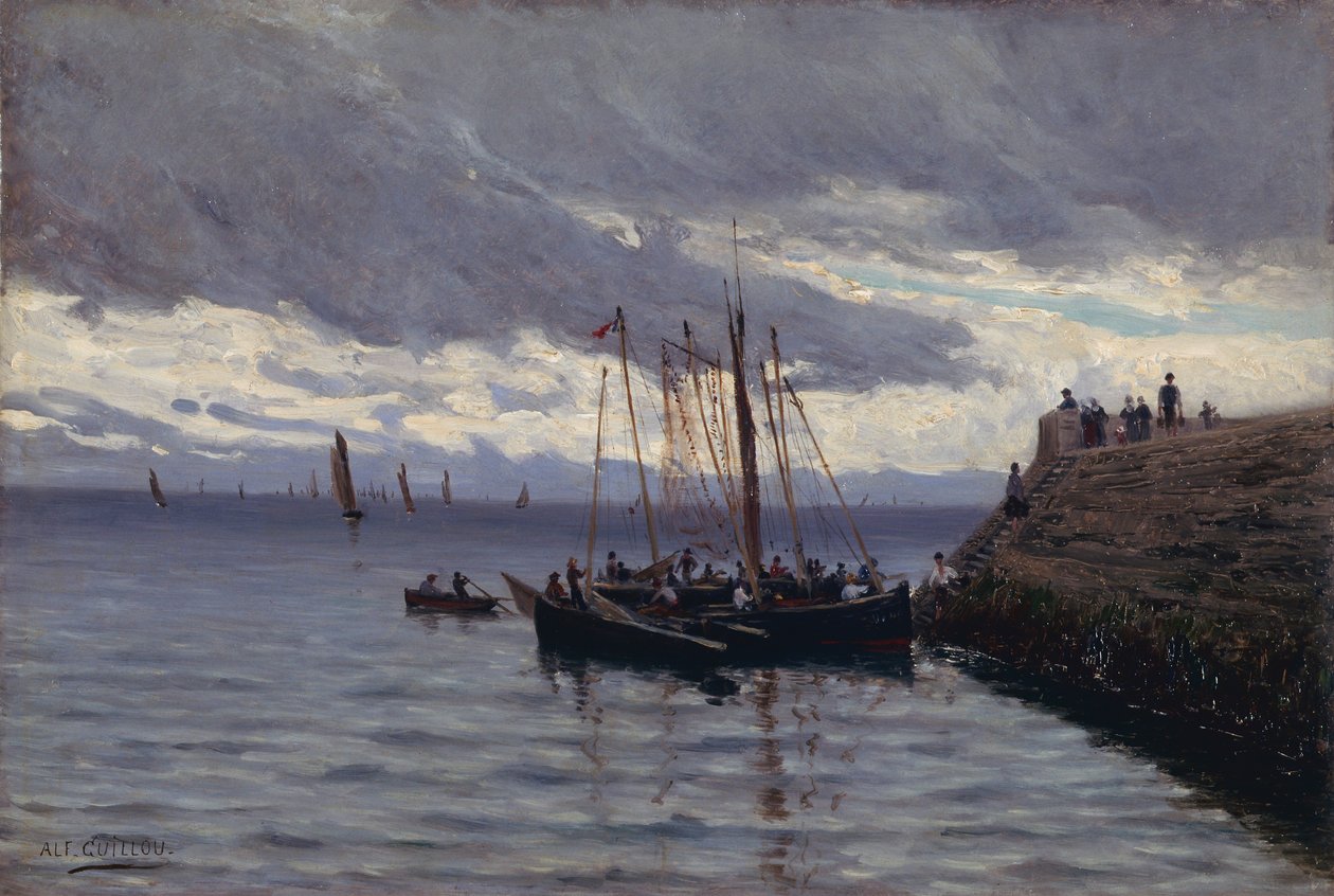 Arrivée des pêcheurs de sardines - Alfred Guillou
