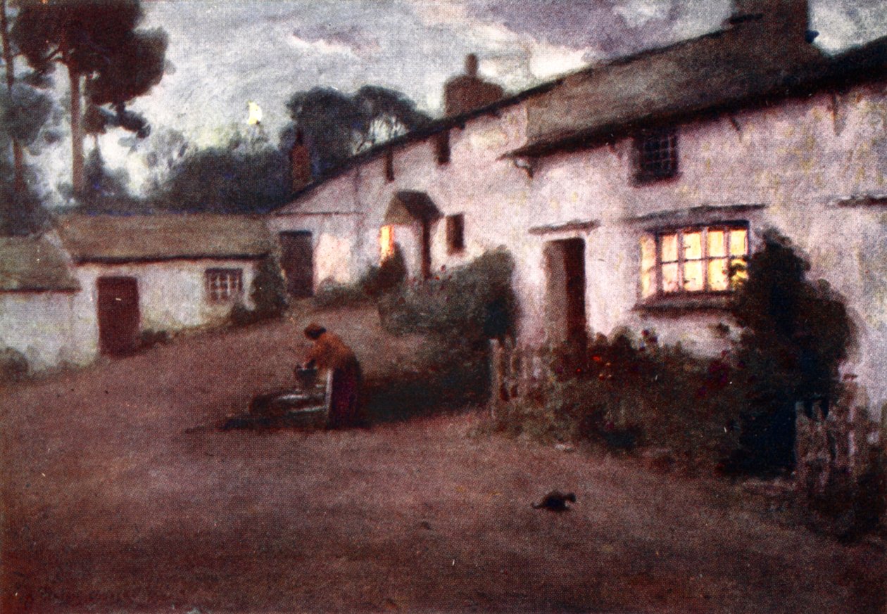 Clair de lune et lumière de lampe - Village de Consiton, d