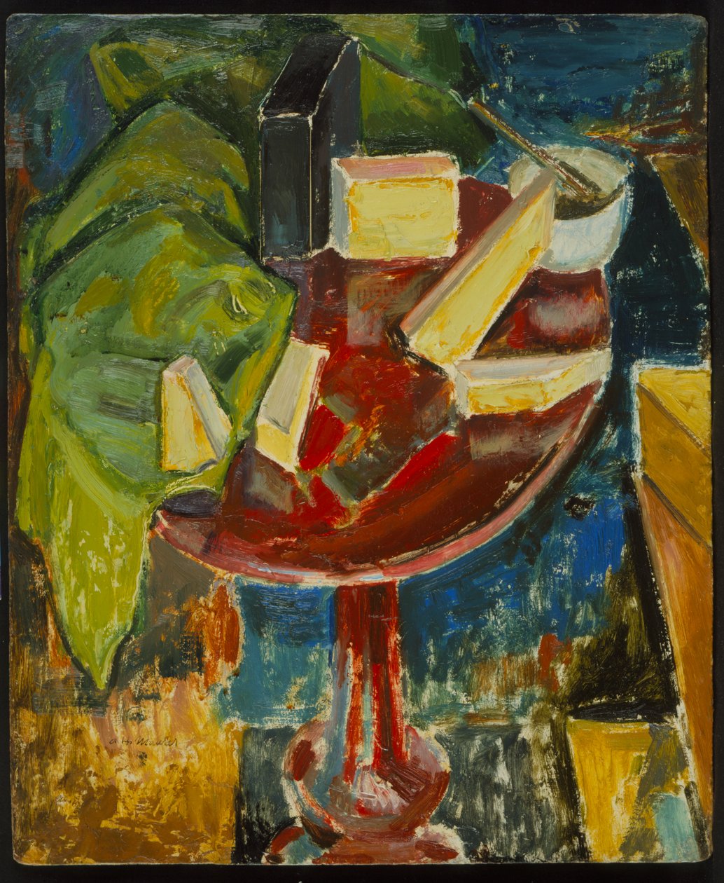 Nature morte sur table rouge, c.1919 - Alfred Henry Maurer