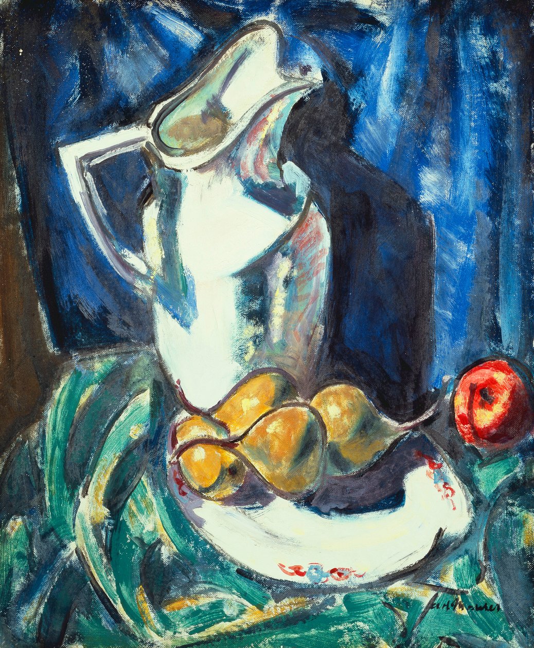 Nature morte avec pichet blanc et fruits - Alfred Henry Maurer