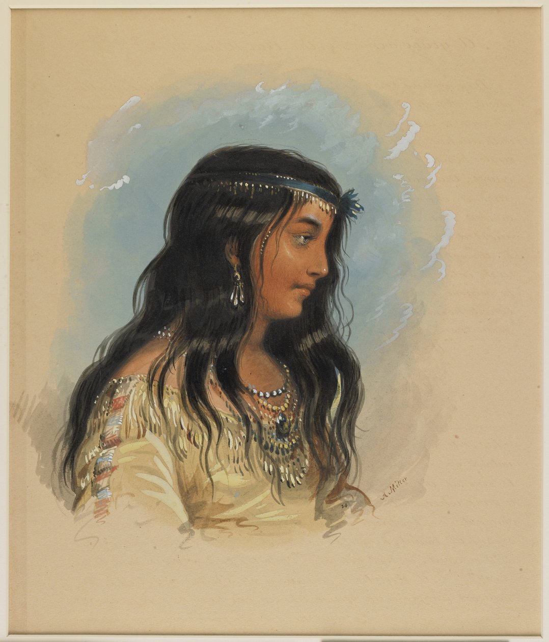 Une jeune femme de la tribu des Flatheads - Alfred Jacob Miller