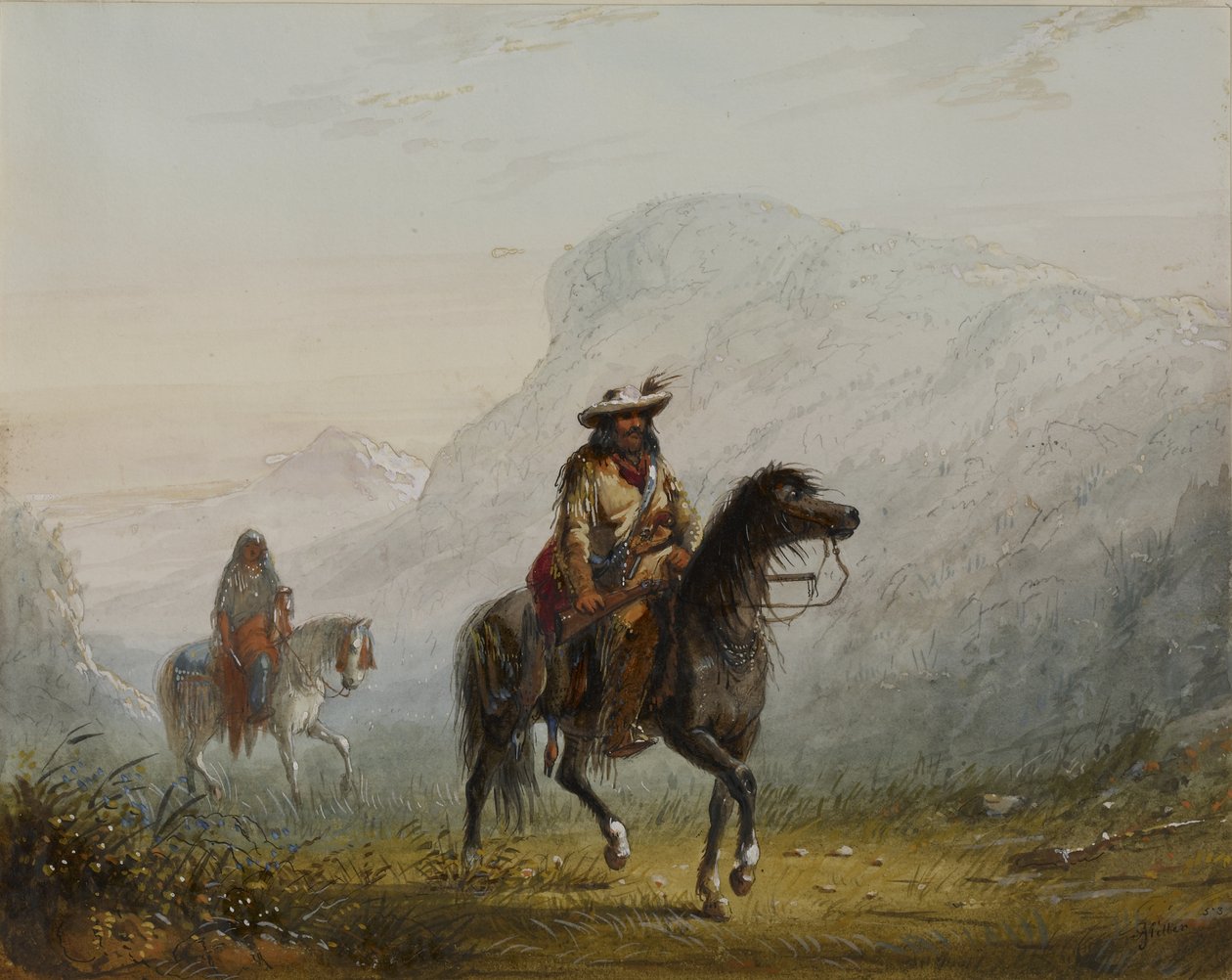 « Bourgeois » W---r et son squaw - Alfred Jacob Miller