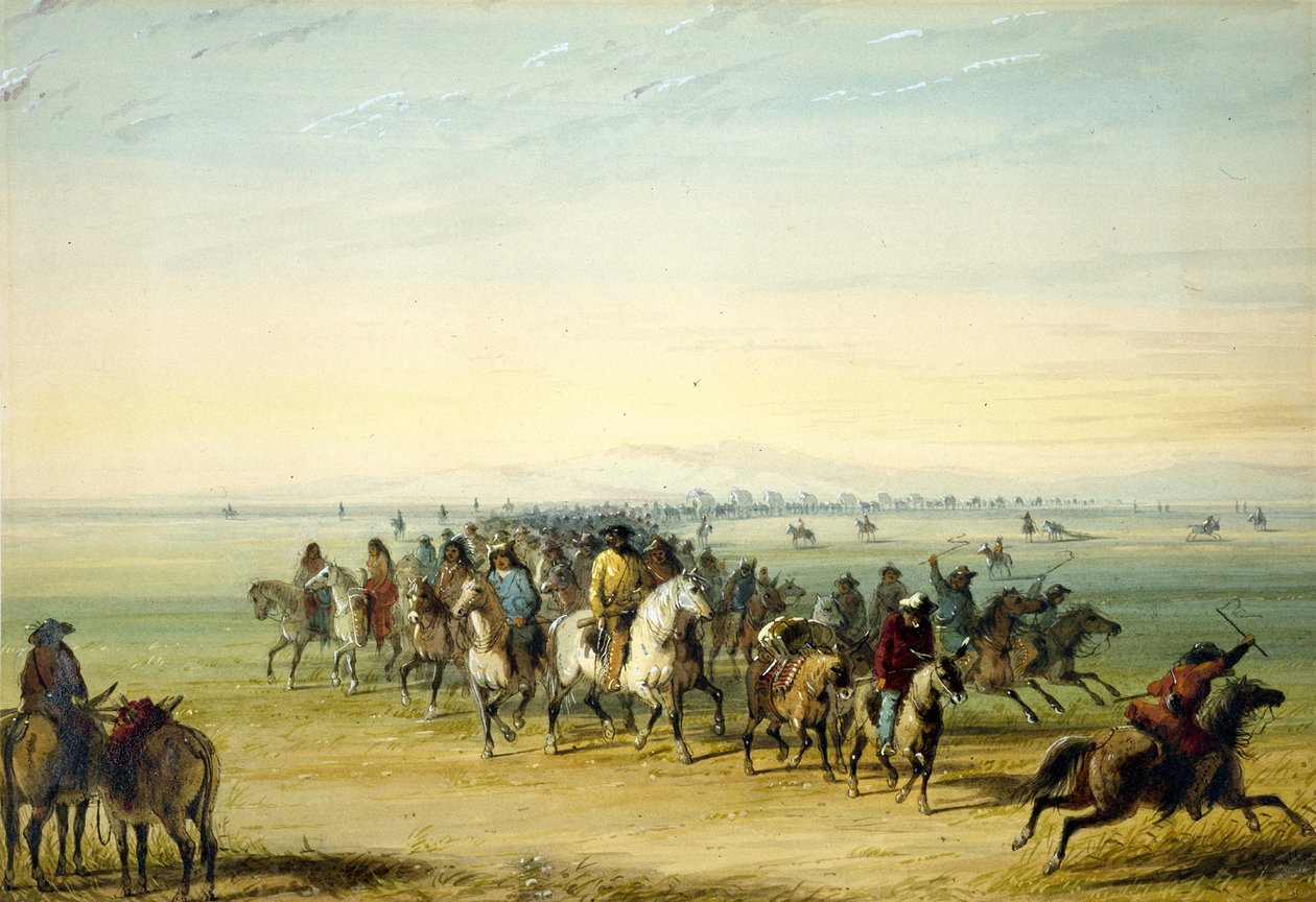 Caravane en route - Alfred Jacob Miller
