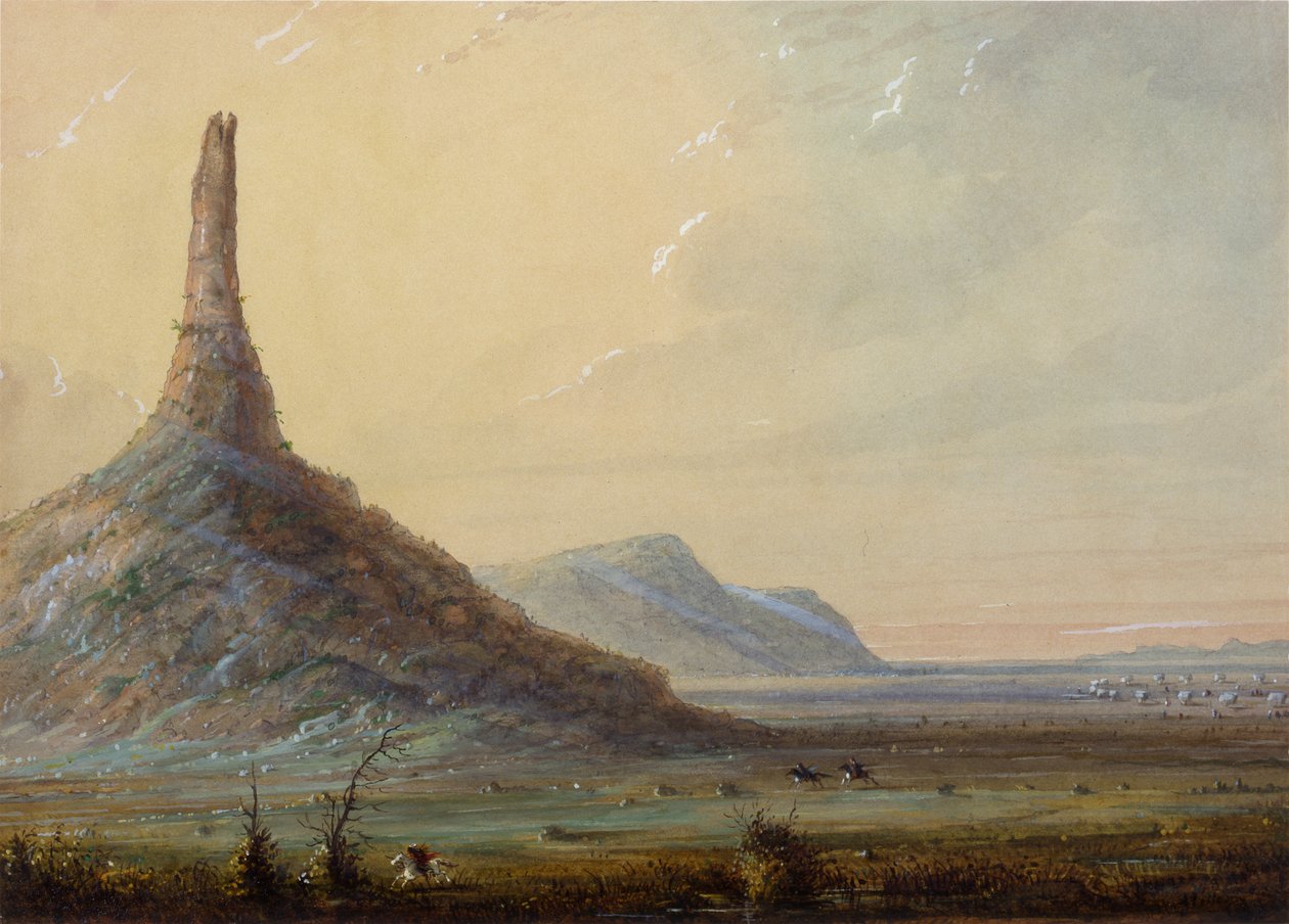 Chimney Rock - Alfred Jacob Miller