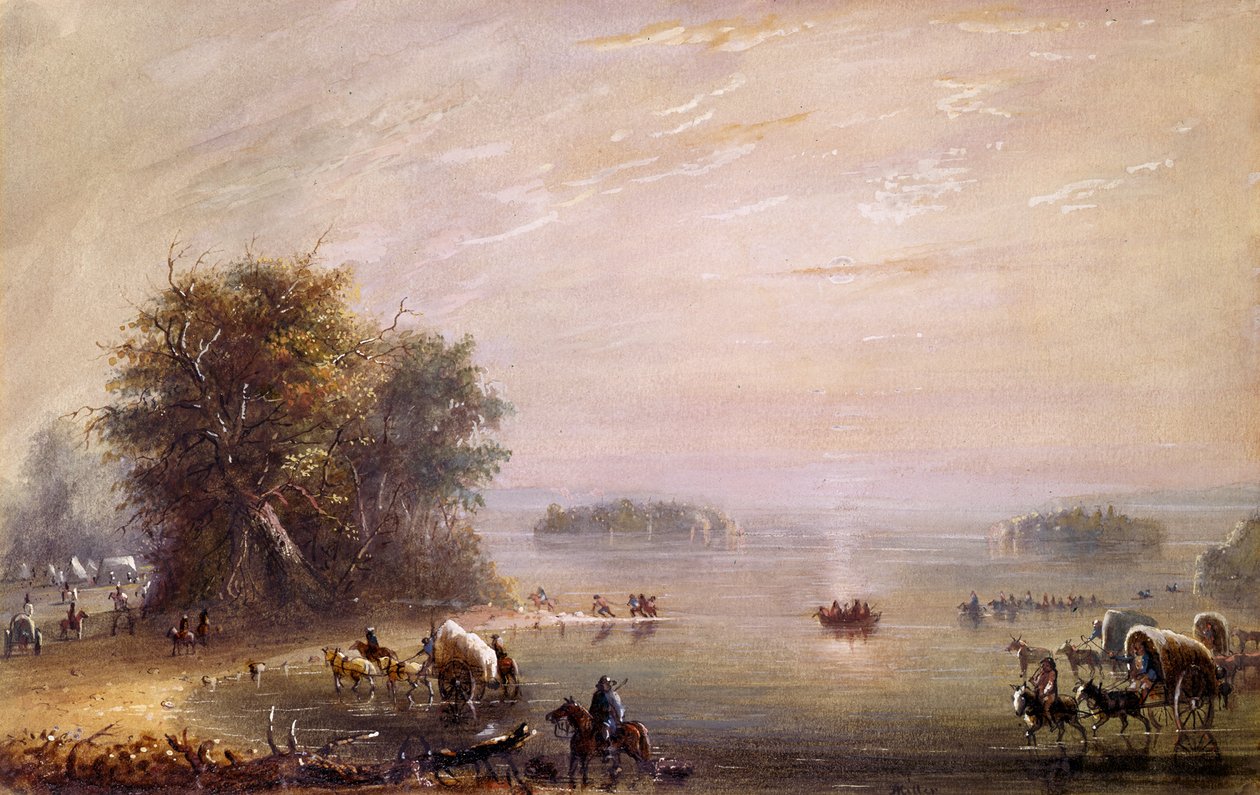 Traversée du Kansas - Alfred Jacob Miller