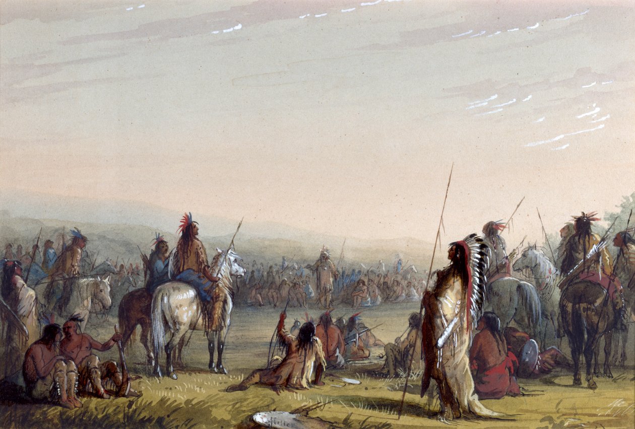 Conseil indien - Alfred Jacob Miller