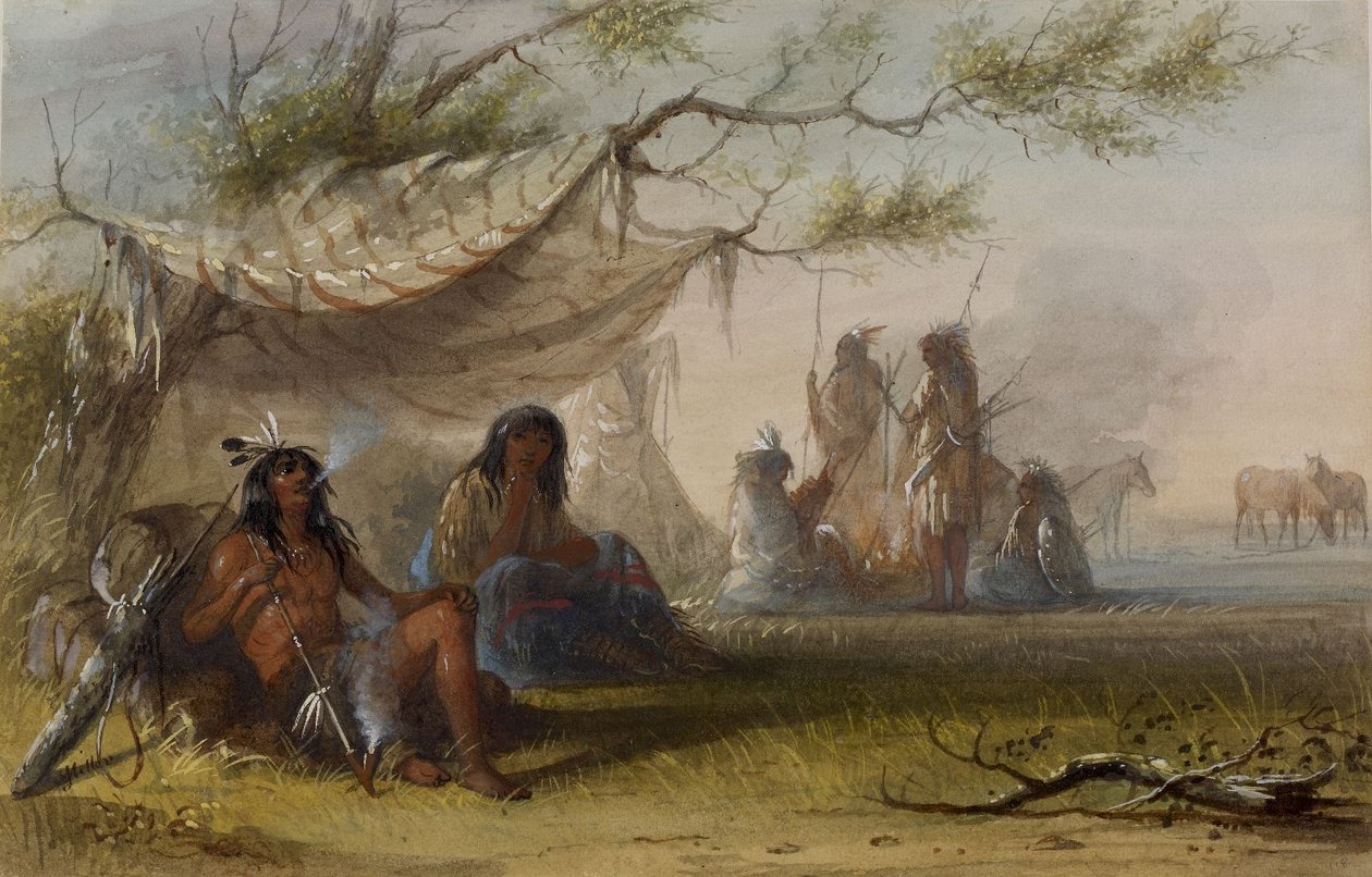 Campement indien - Alfred Jacob Miller