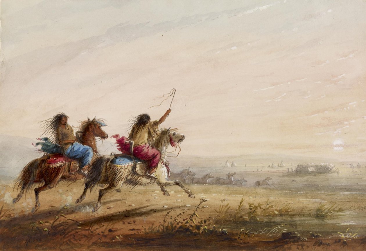 Jeunes filles indiennes : course - Alfred Jacob Miller