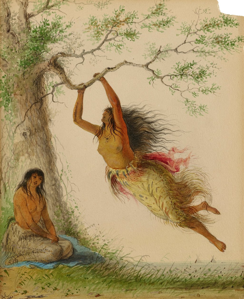 Filles indiennes échangistes - Alfred Jacob Miller