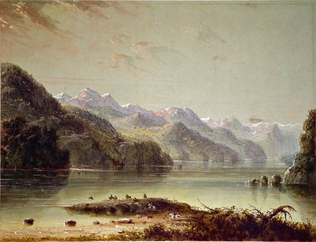 Scène au bord d