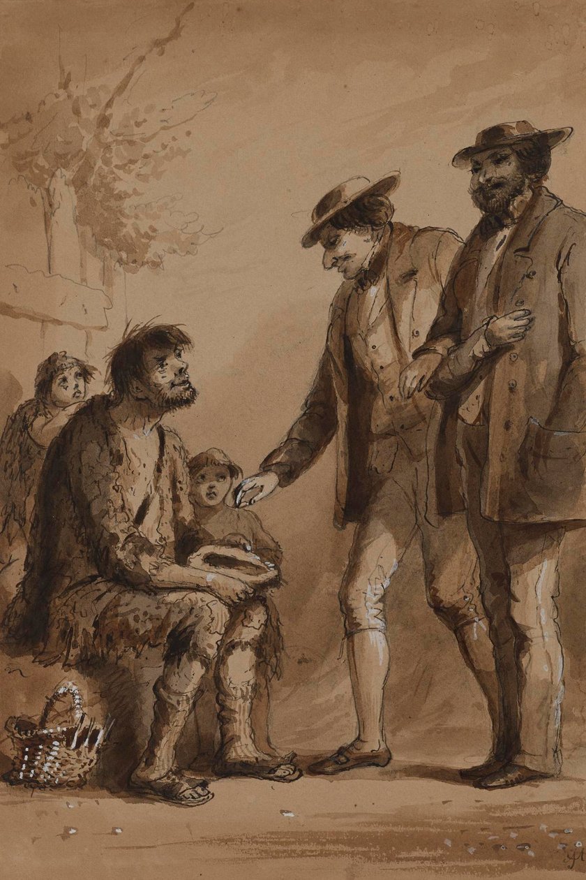 Pat, voici un shilling ! - Alfred Jacob Miller