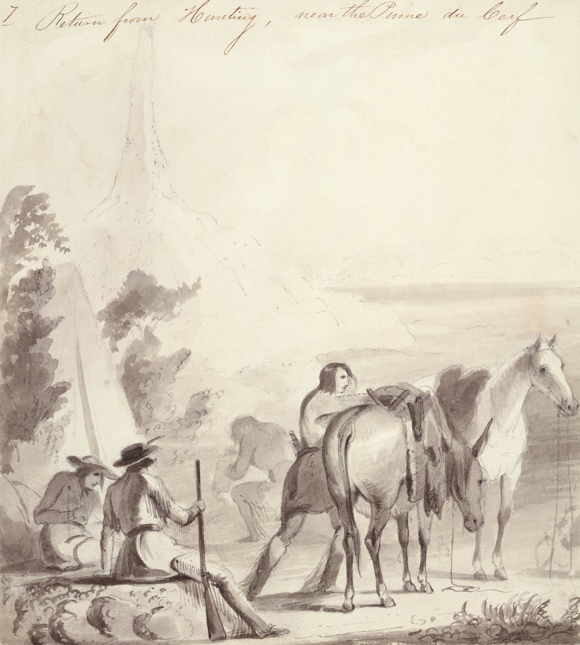 Retour de la chasse, vers 1837 - Alfred Jacob Miller