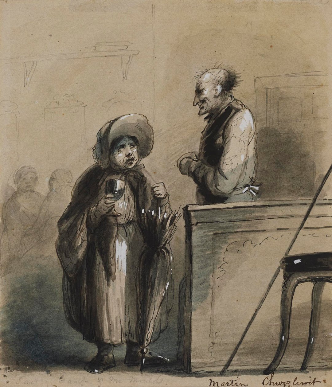 Sairey Gamp et M. Mould - Alfred Jacob Miller