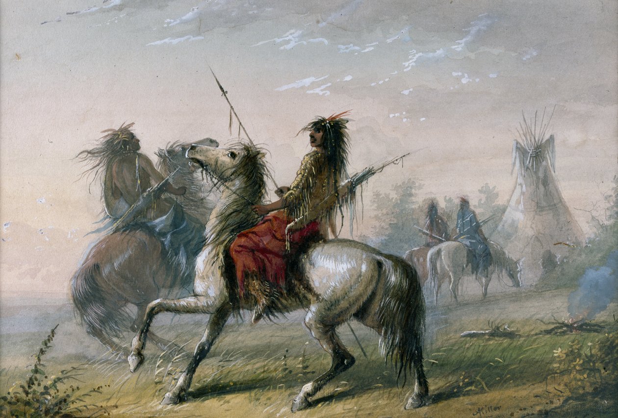 Les Indiens du Serpent - Alfred Jacob Miller
