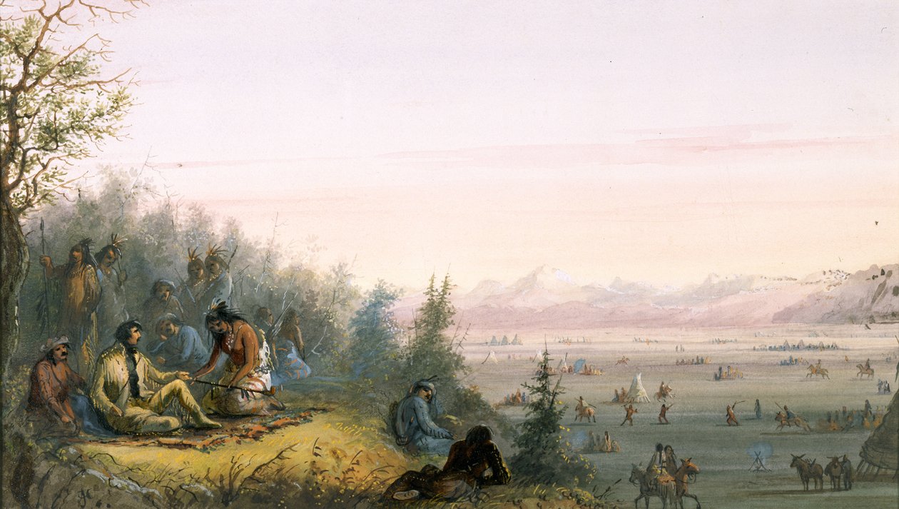 La pipe de la paix - Alfred Jacob Miller