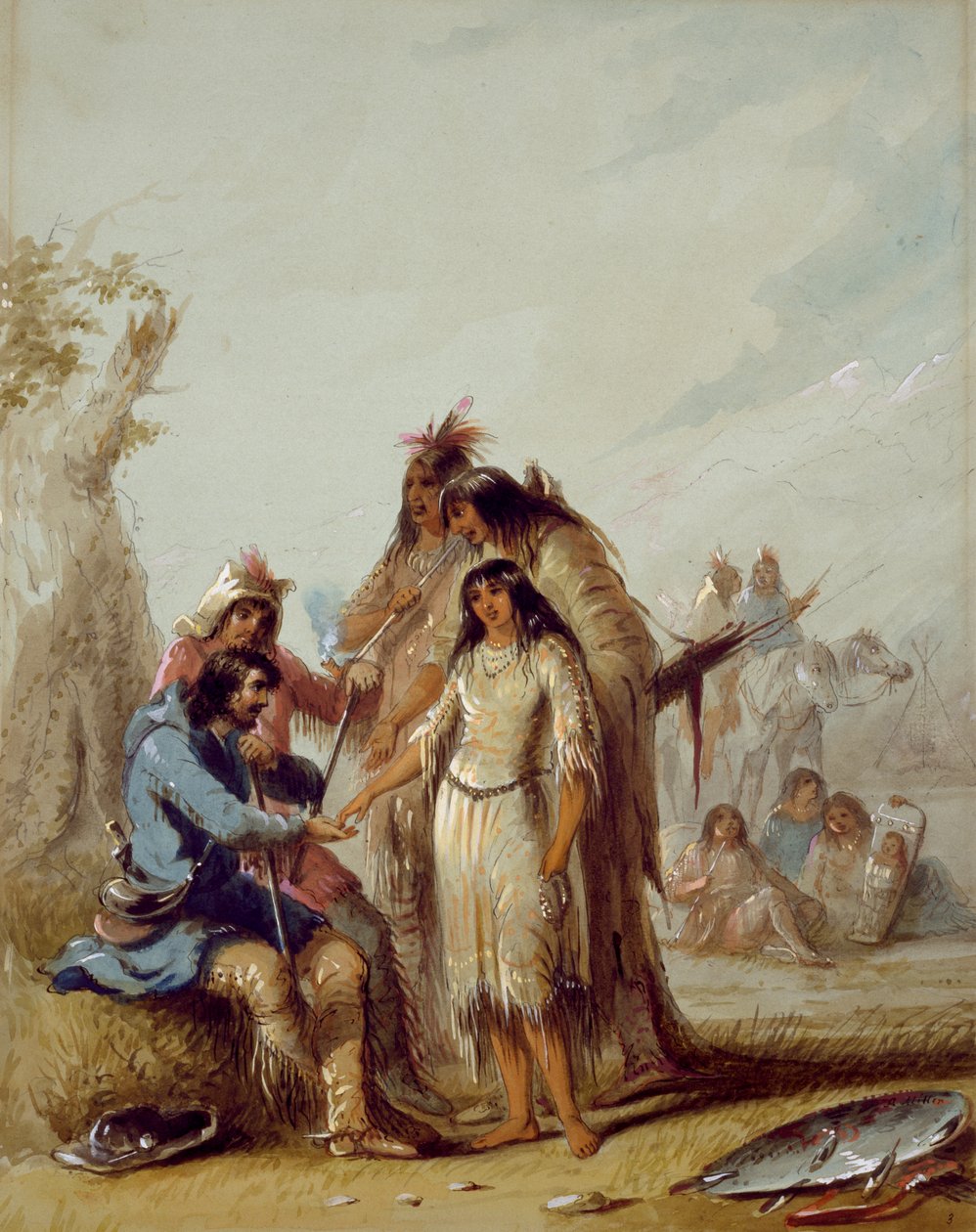 La fiancée du trappeur - Alfred Jacob Miller