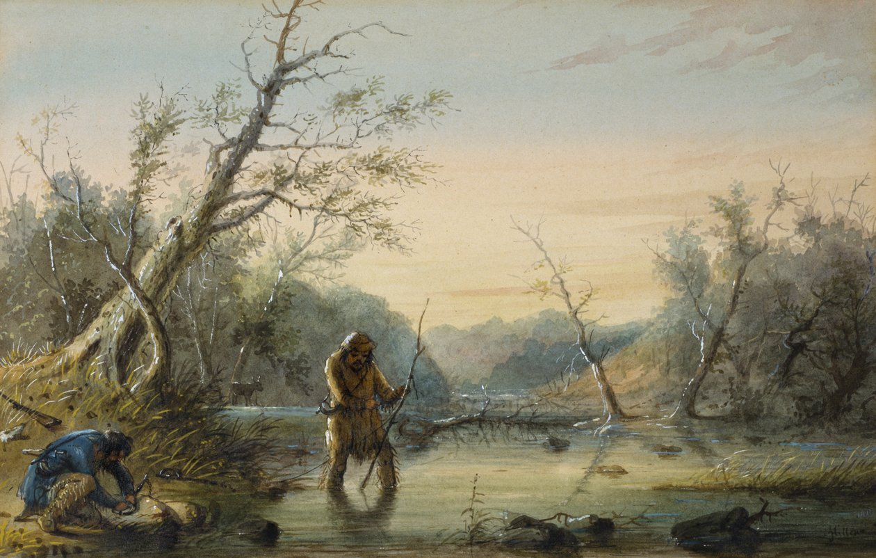 Piégeage de castors - Alfred Jacob Miller