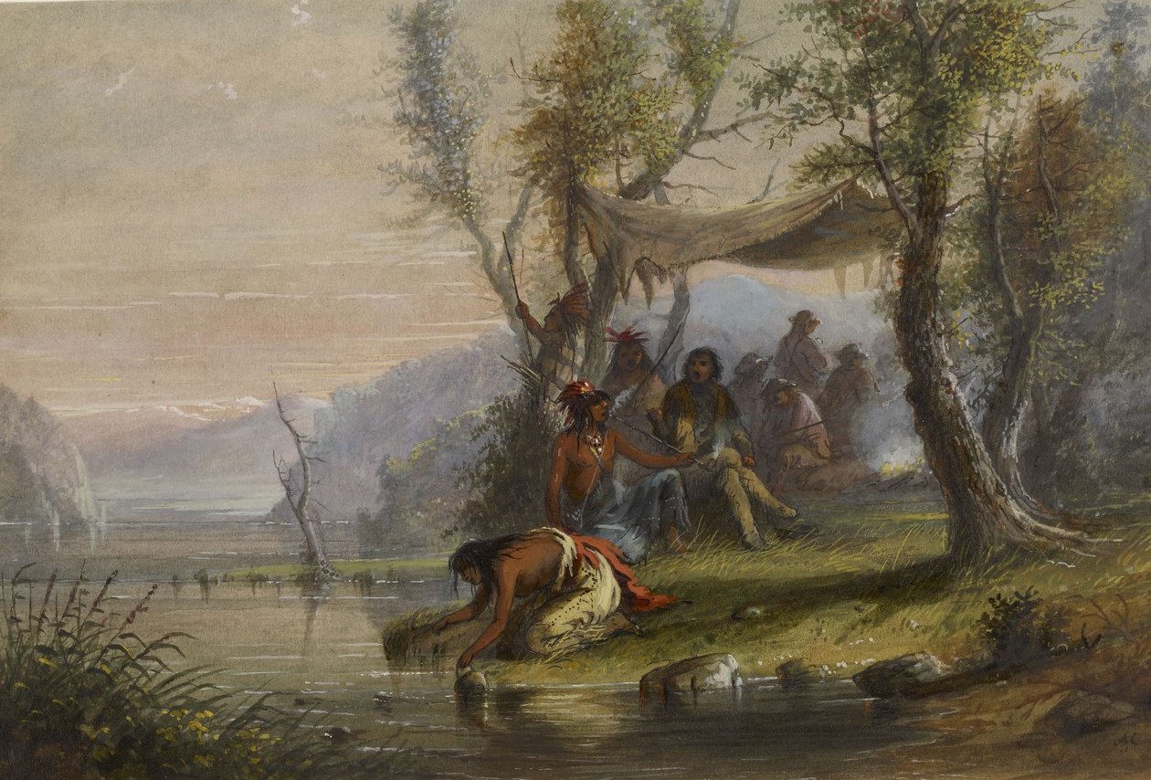 Visite à un camp indien - Alfred Jacob Miller