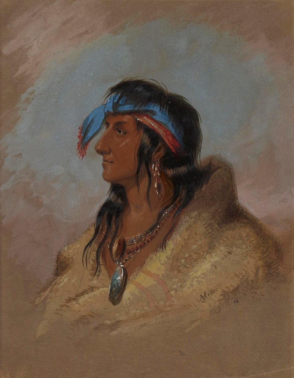 White Plume - Alfred Jacob Miller