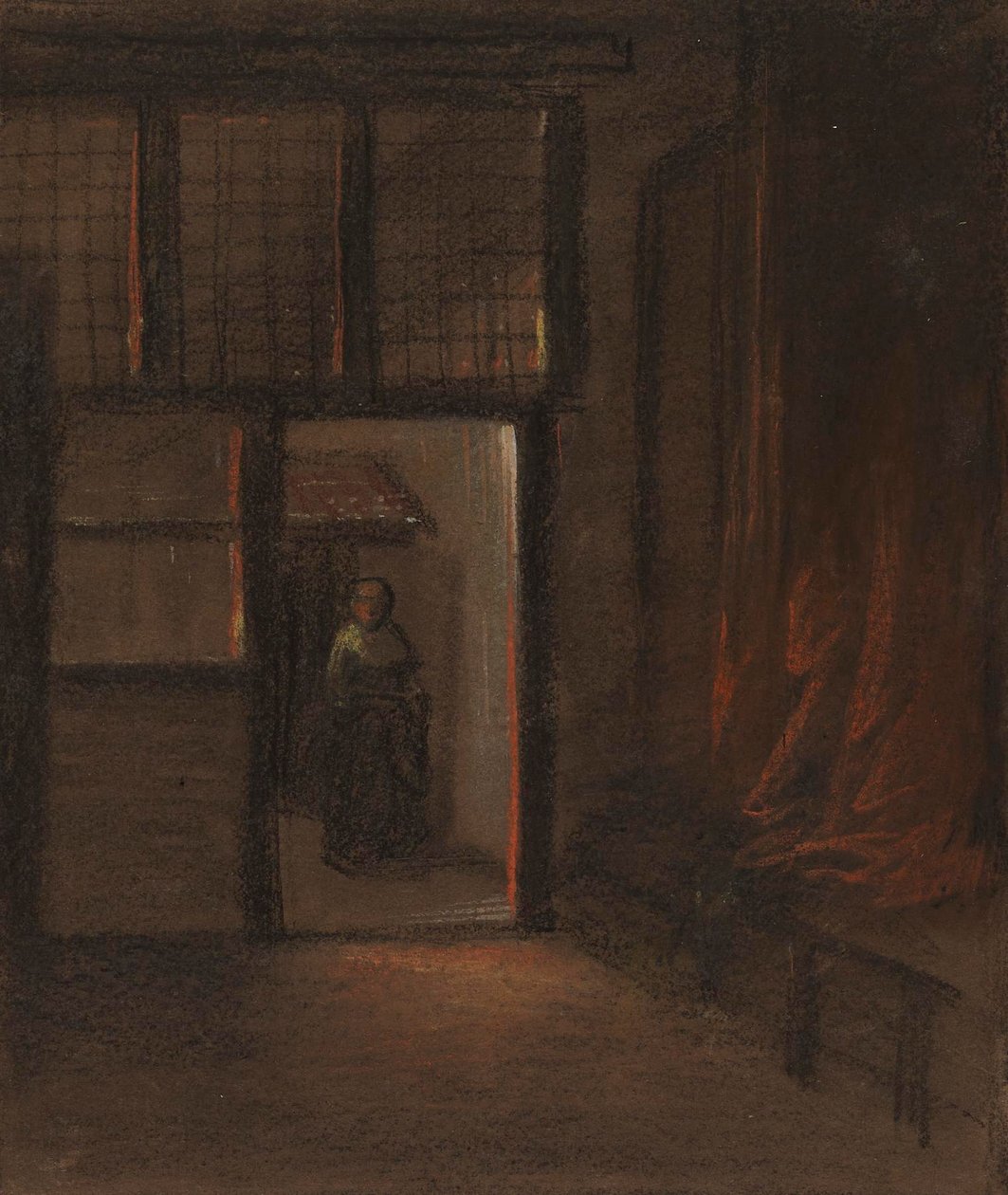 Une femme sur le seuil d
