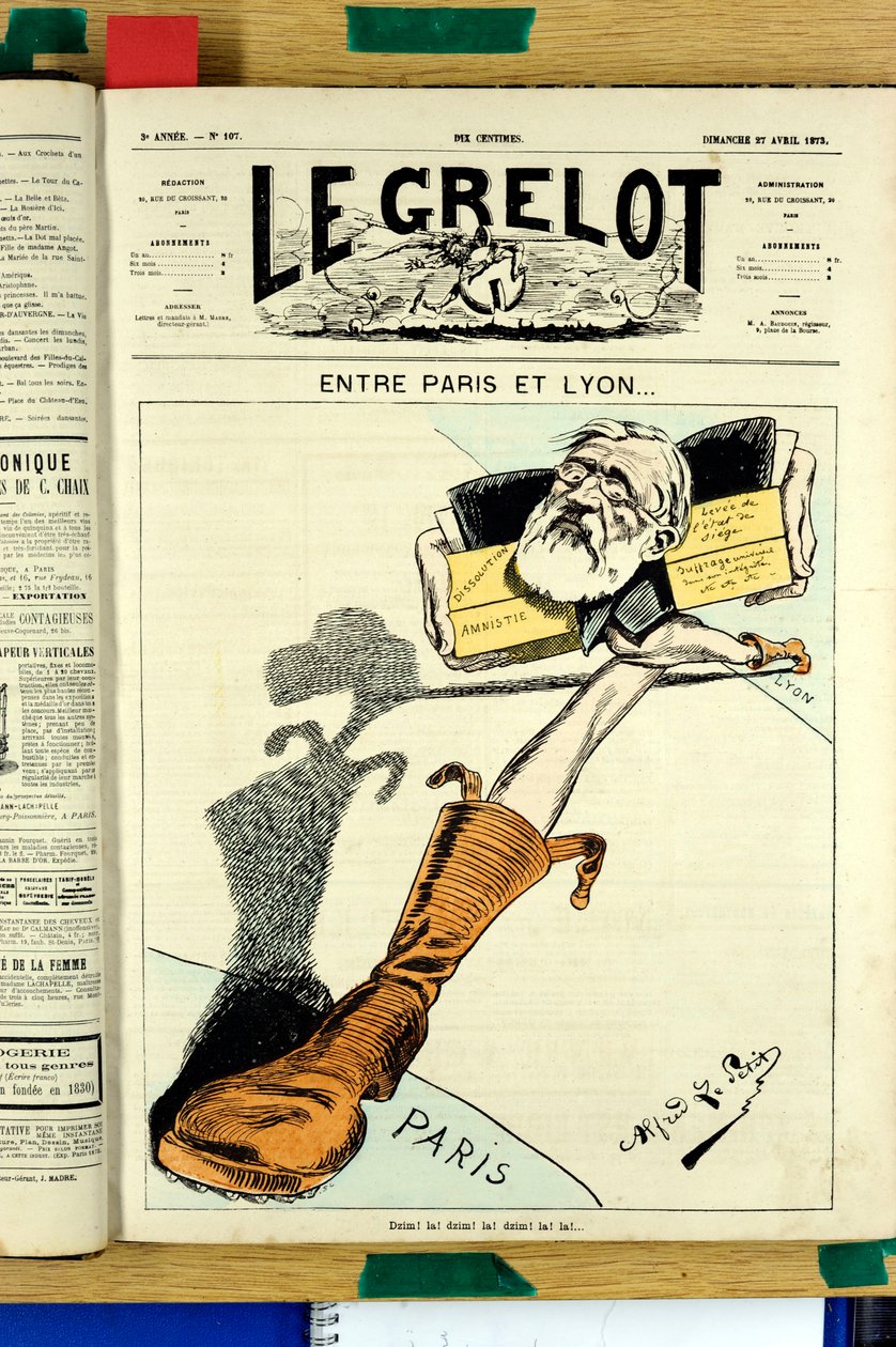 Couverture de "Le Grelot", numéro 107, Satirique en Couleurs - Alfred Le Petit
