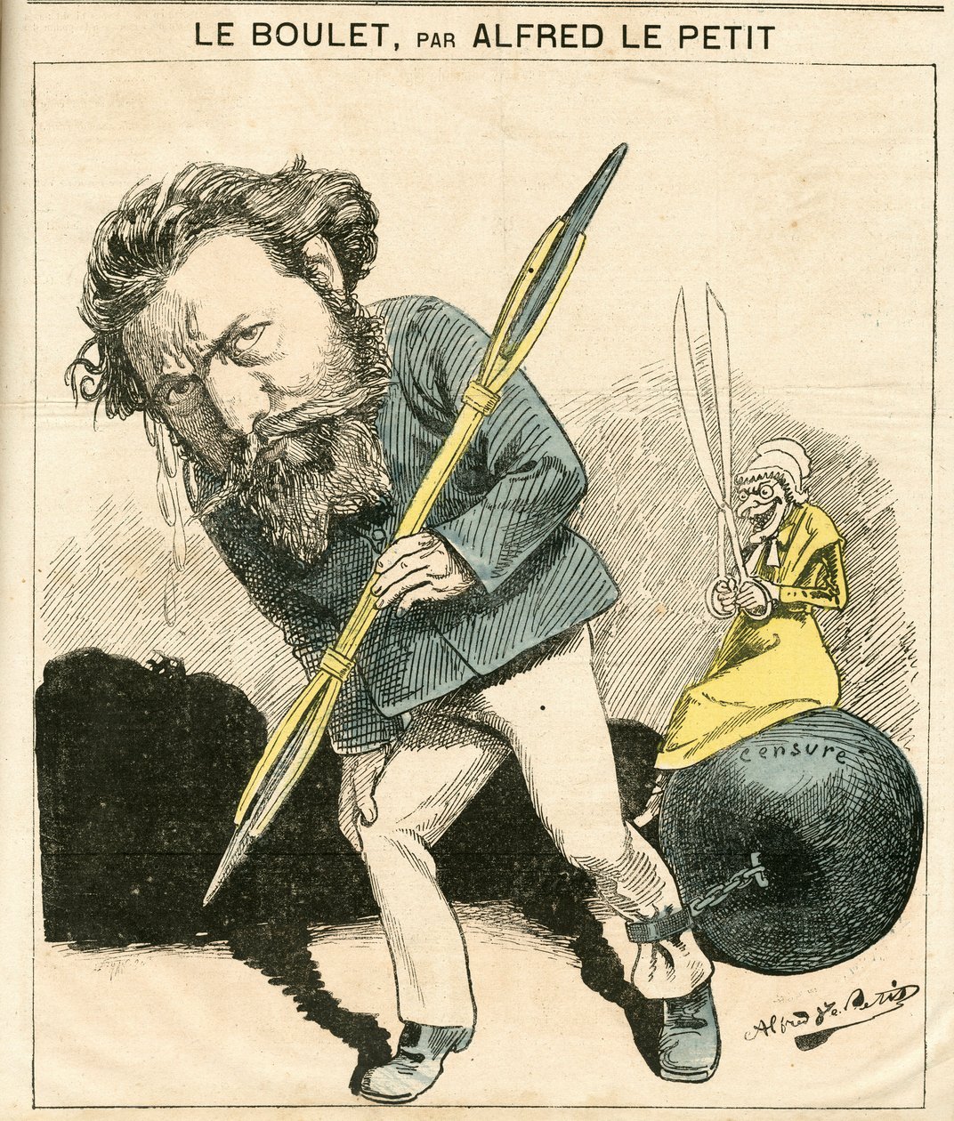 Couverture de Le Grelot, numéro 119, Satirique en Couleurs - Alfred Le Petit
