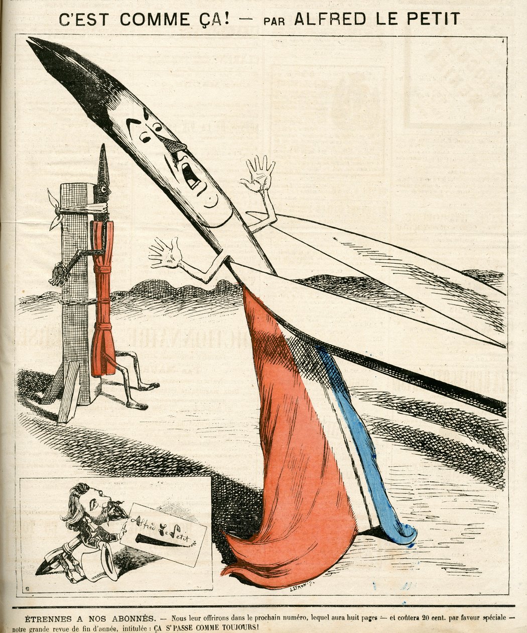 Couverture de "Le Grelot", numéro 142, Satirique en couleurs - Alfred Le Petit