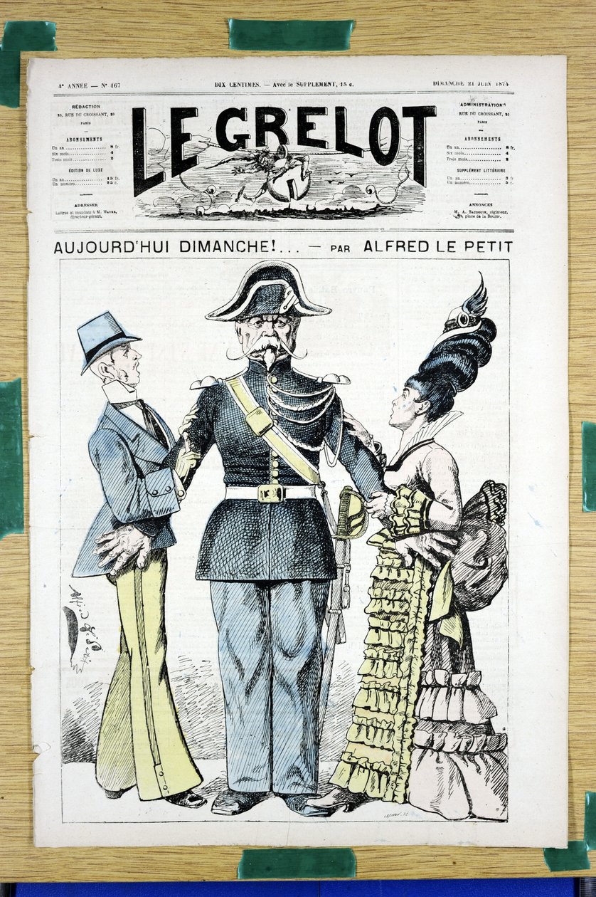 Couverture de "Le Grelot", numéro 167, Satirique en couleurs - Alfred Le Petit