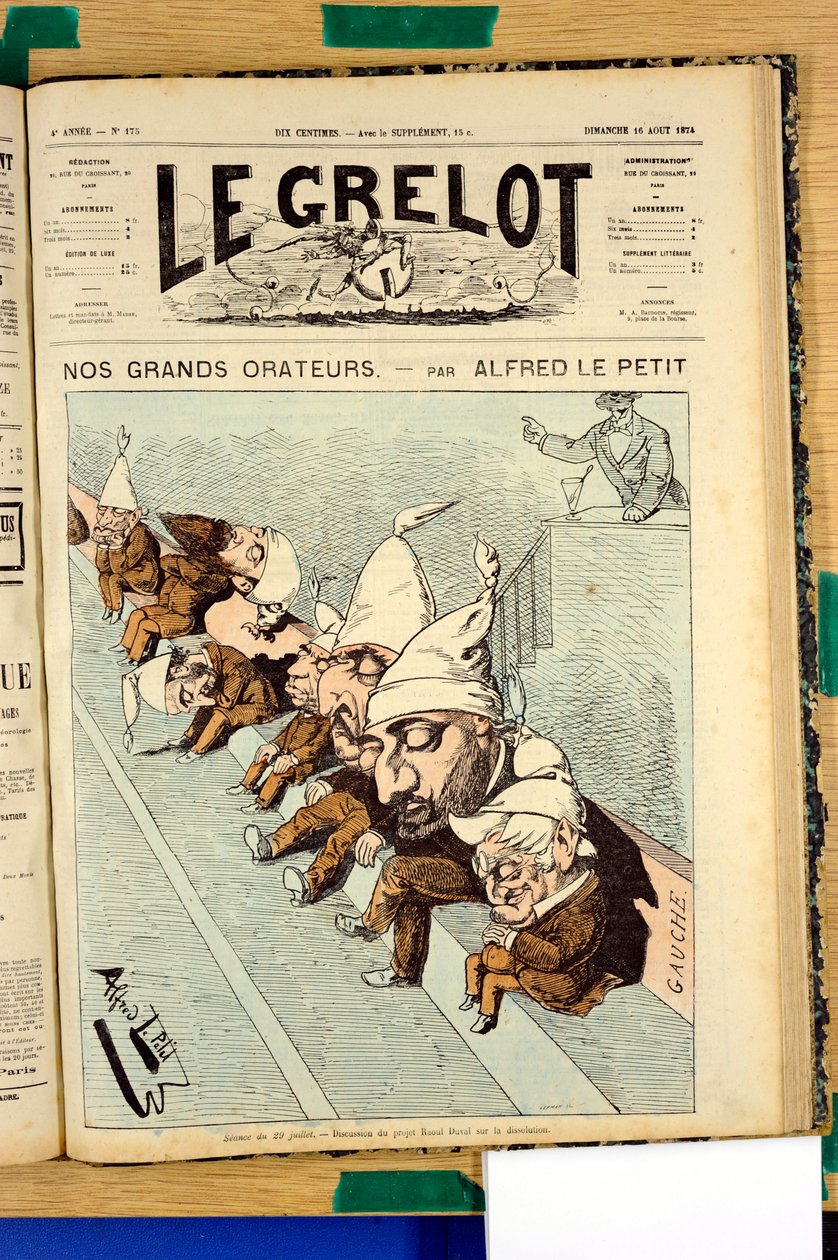 Couverture de "Le Grelot", numéro 175, Satirique en Couleurs - Alfred Le Petit