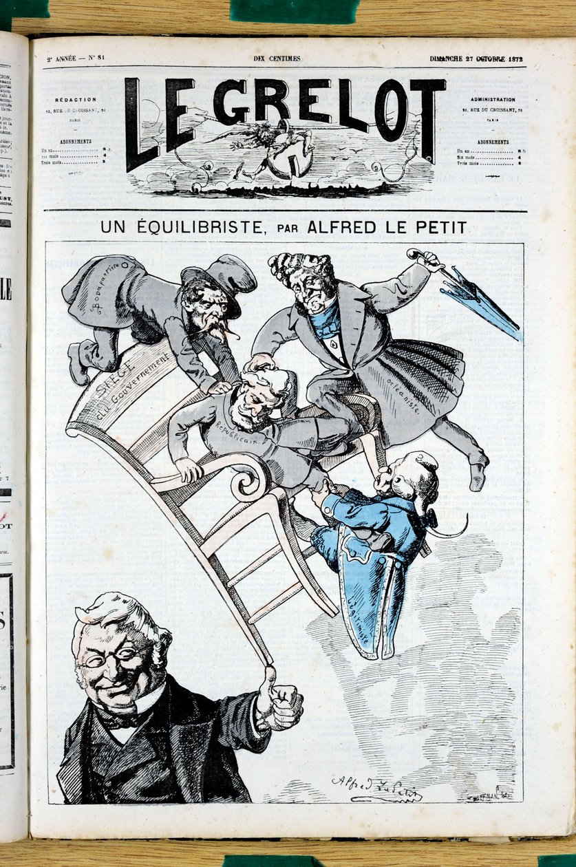 Couverture de "Le Grelot", numéro 81, Satirique en Couleurs - Alfred Le Petit
