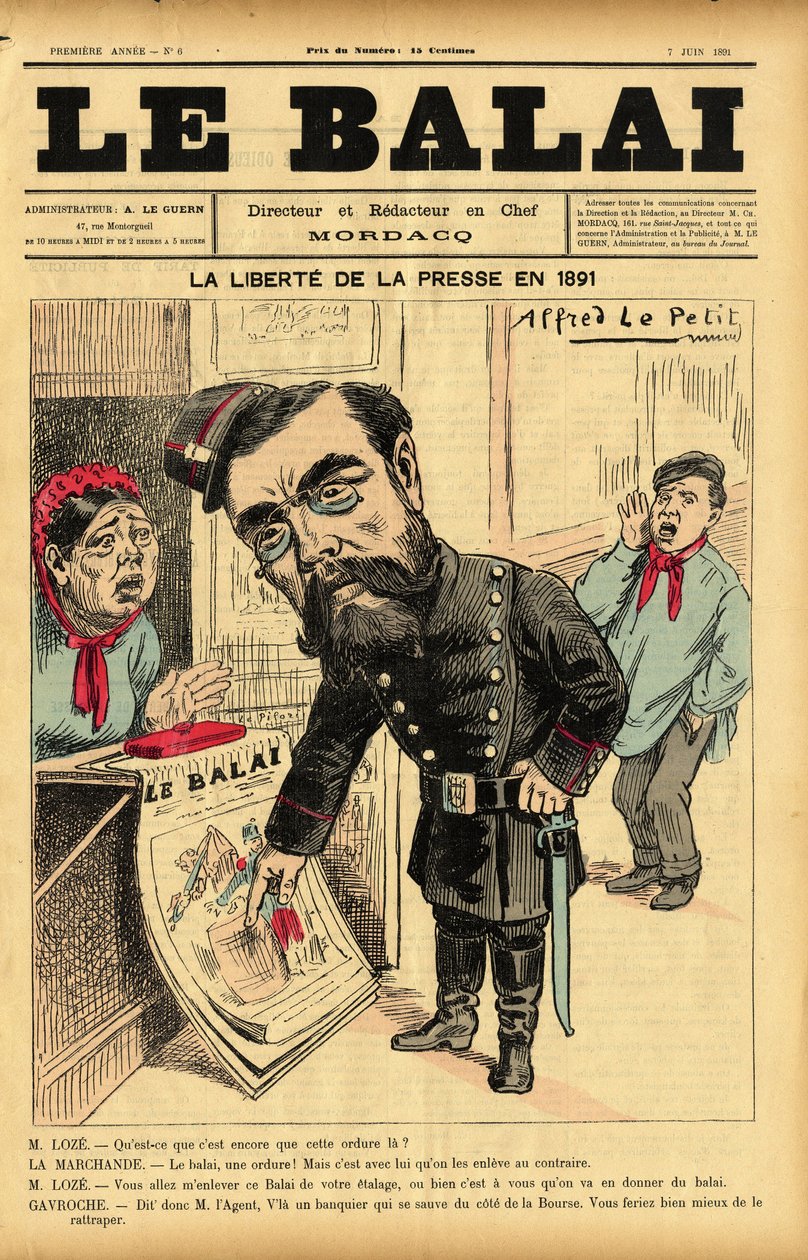 Illustration de Alfred Le Pepetit (1841-1909) pour la Couverture de Le Bai, no 6 - Alfred Le Petit