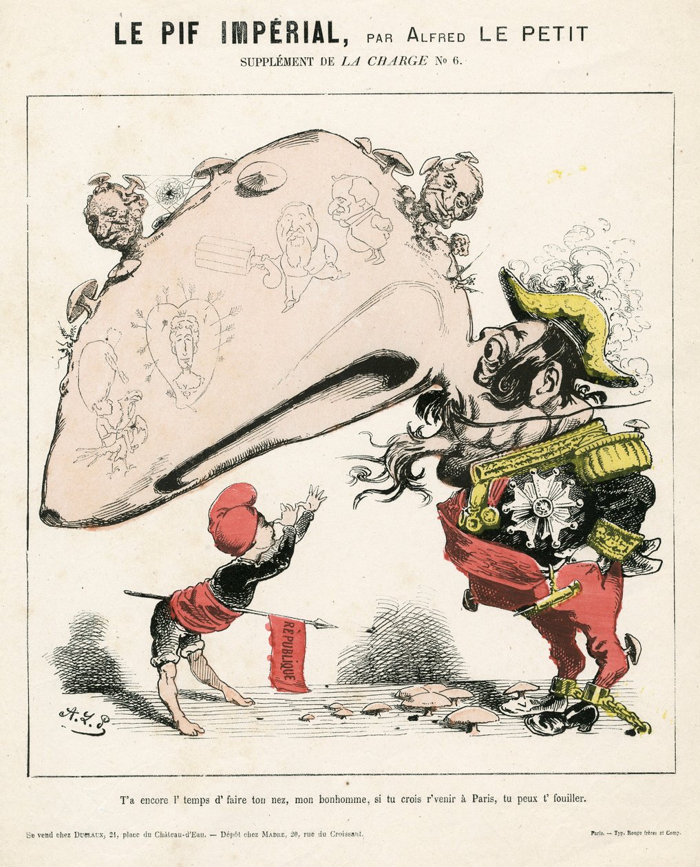 La Charge (1870), numéro 6, Satirique en Couleurs - Alfred Le Petit