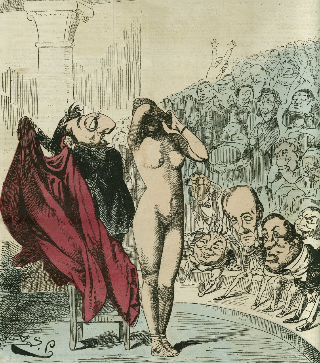 La nouvelle Phryné, selon une peinture de Gérôme, Phryné serait la République dévoilée. Dans « L
