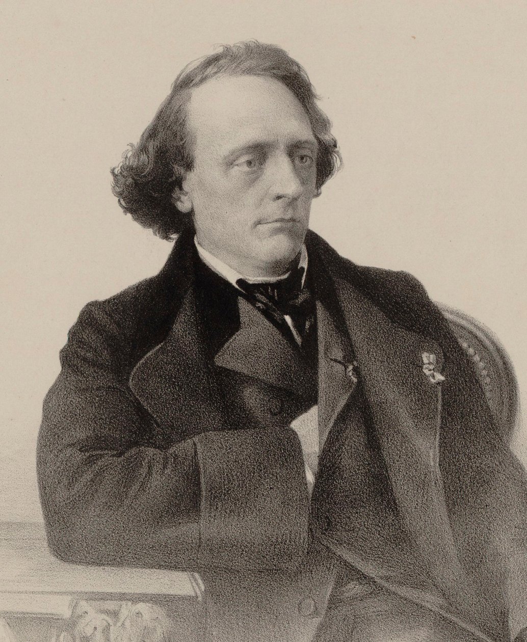 Portrait du pianiste et compositeur Henry Litolff 1818-1891, 1858 - Alfred Lemoine