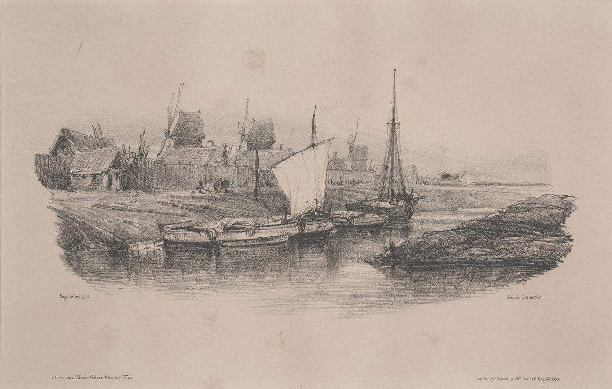 Bord du canal, Basse-Bretagne - Alfred Leon Lemercier