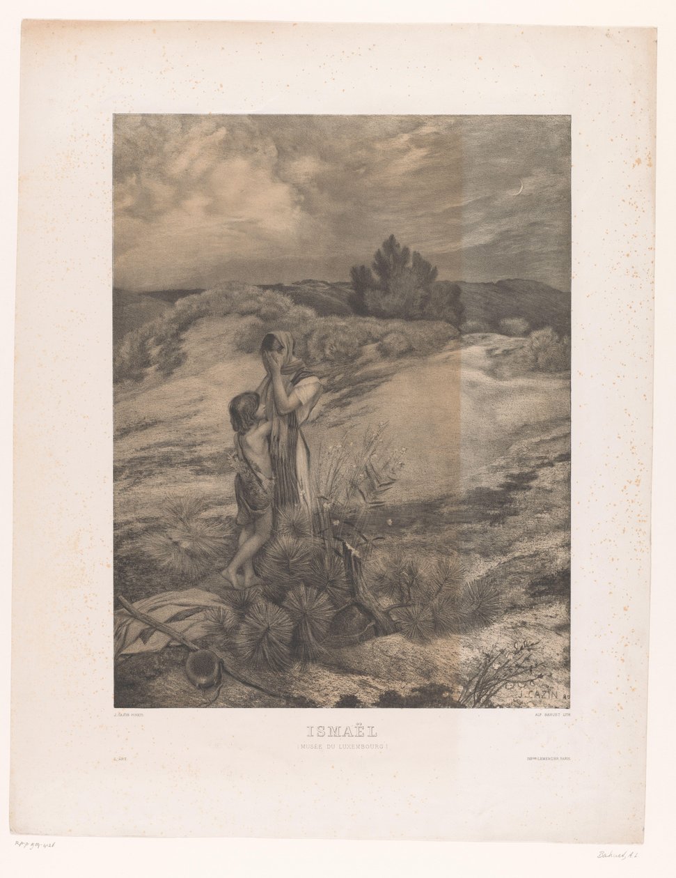 Agar et Ismaël dans le désert - Alfred Louis Bahuet